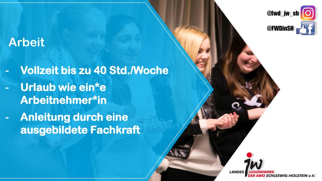 Arbeit Vollzeit bis zu 40 Std./Woche Urlaub wie ein*e Arbeitnehmer*in