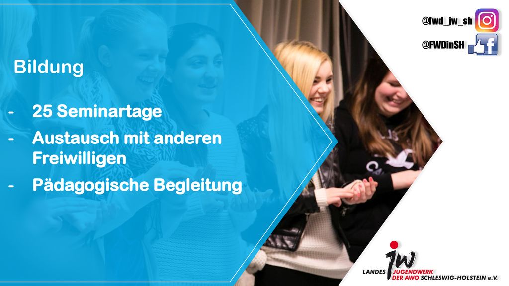 Bildung 25 Seminartage Austausch mit anderen Freiwilligen