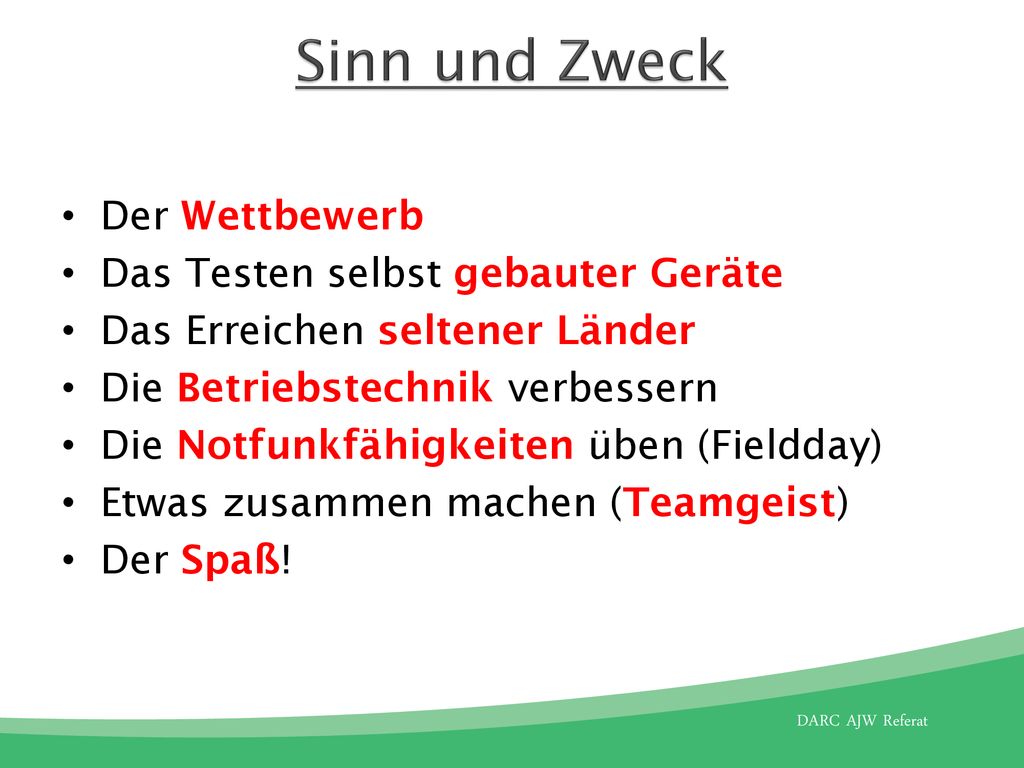 Sinn und Zweck Der Wettbewerb Das Testen selbst gebauter Geräte