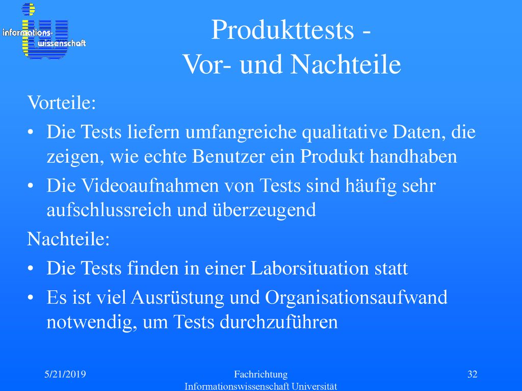 Produkttests - Vor- und Nachteile