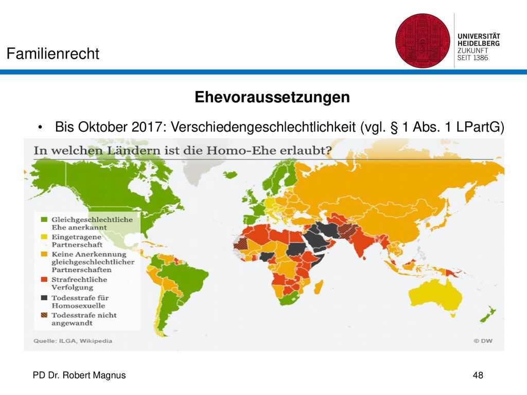 Ehevoraussetzungen Bis Oktober 2017: Verschiedengeschlechtlichkeit (vgl. § 1 Abs. 1 LPartG)