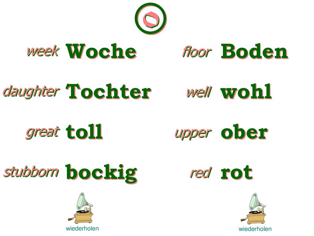 o Woche Tochter toll bockig Boden wohl ober rot week floor daughter