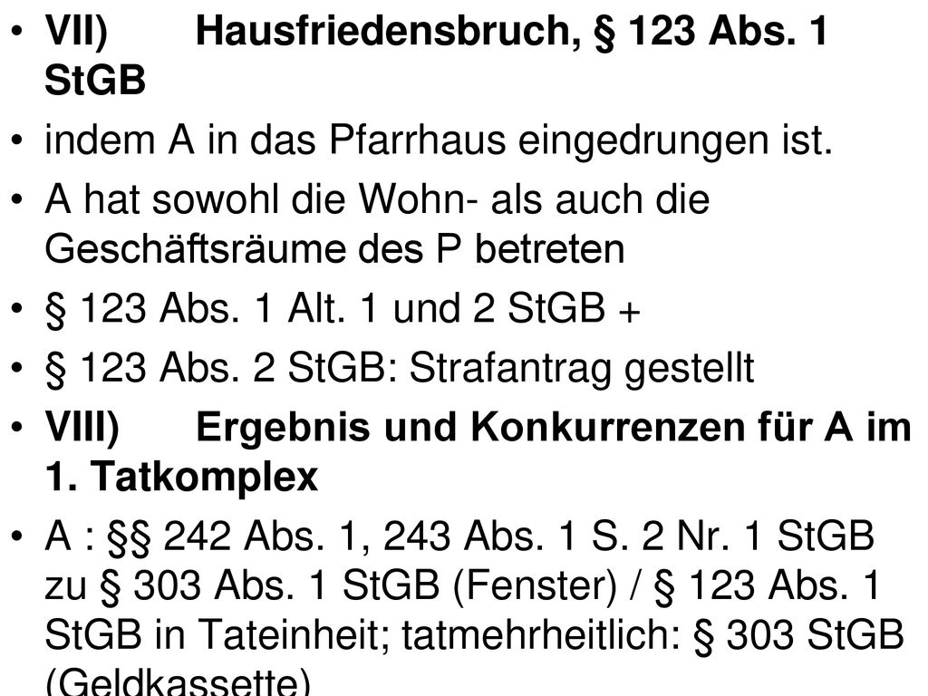 Klausur S 869 Strafrecht WS 2018/19 ppt herunterladen