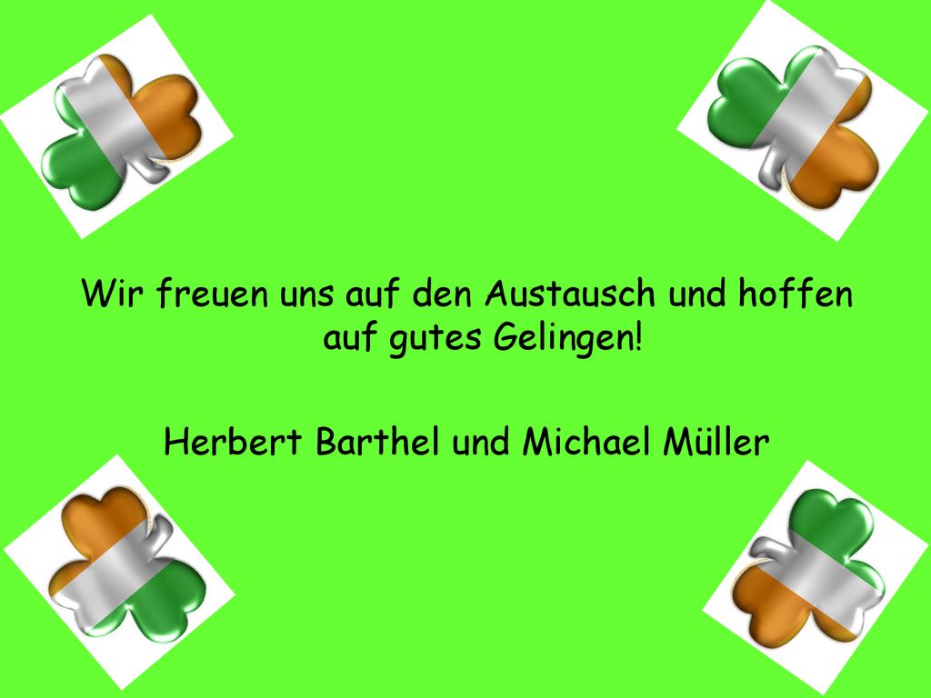 Wir freuen uns auf den Austausch und hoffen auf gutes Gelingen!