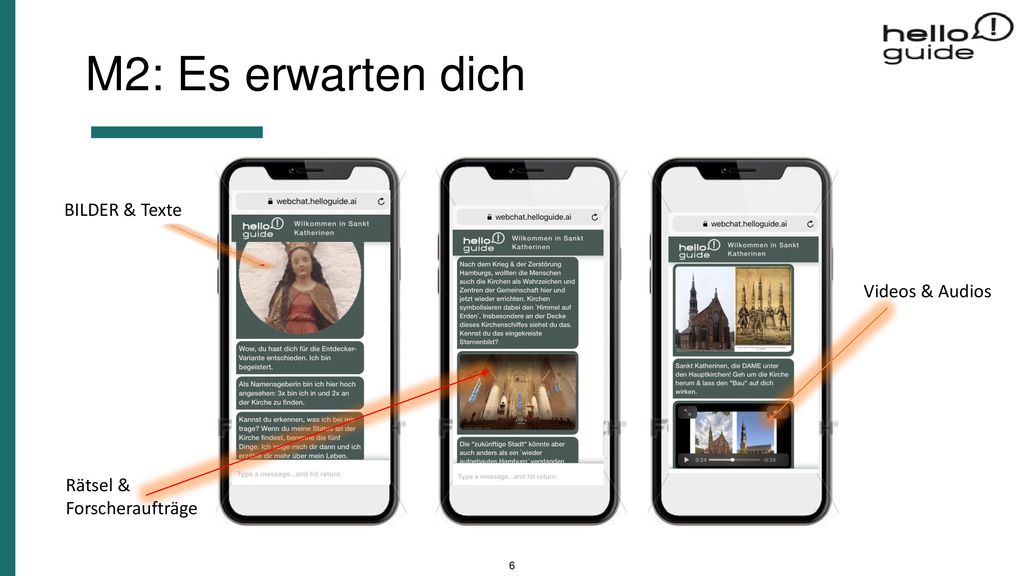 M2: Es erwarten dich BILDER & Texte Videos & Audios Rätsel &