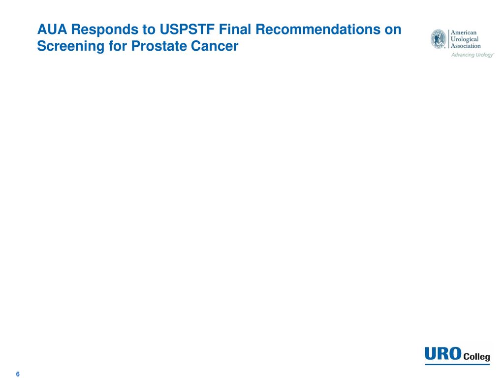 AUA Responds to USPSTF Final Recommendations on Screening for Prostate Cancer