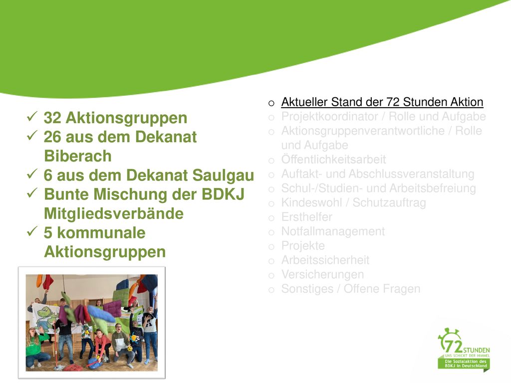 26 aus dem Dekanat Biberach 6 aus dem Dekanat Saulgau
