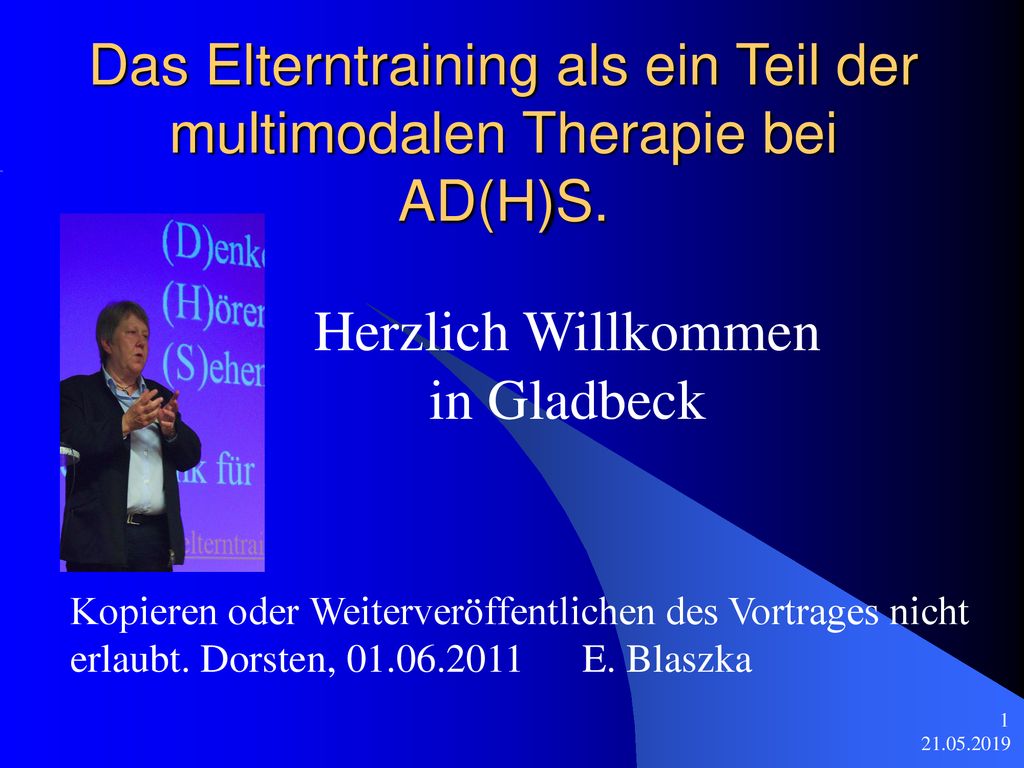 Das Elterntraining als ein Teil der multimodalen Therapie bei AD(H)S.