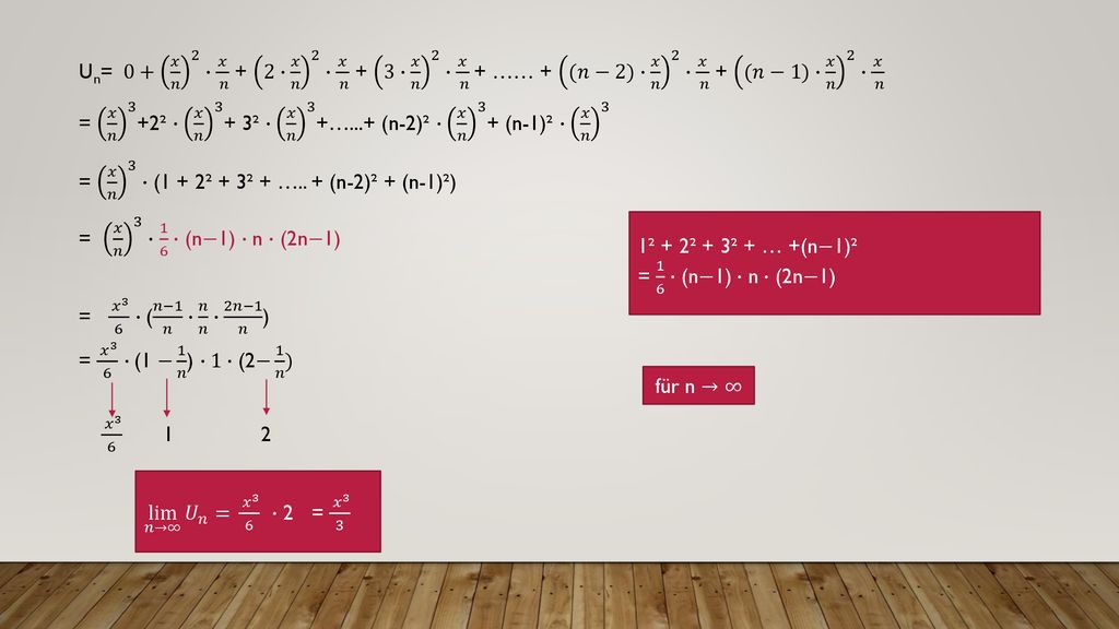 Un= 0+ 𝑥 𝑛 2 ∙ 𝑥 𝑛 + 2∙ 𝑥 𝑛 2 ∙ 𝑥 𝑛 + 3∙ 𝑥 𝑛 2 ∙ 𝑥 𝑛 + …… + (𝑛−2)∙ 𝑥 𝑛 2 ∙ 𝑥 𝑛 + (𝑛−1)∙ 𝑥 𝑛 2 ∙ 𝑥 𝑛
