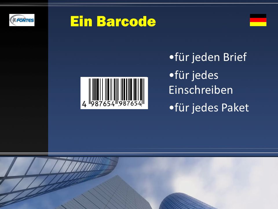 Ein Barcode für jeden Brief für jedes Einschreiben für jedes Paket