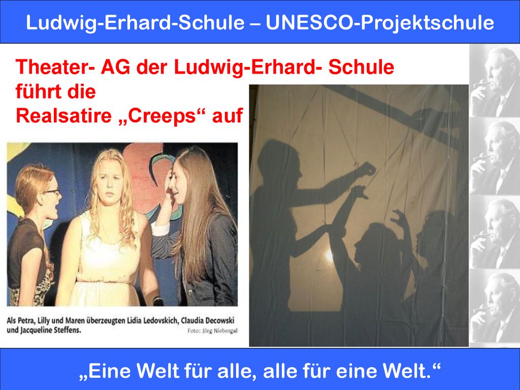 Theater- AG der Ludwig-Erhard- Schule führt die Realsatire „Creeps auf