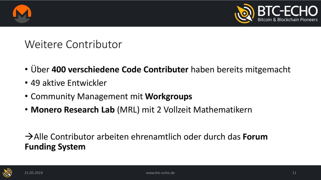 Weitere Contributor Über 400 verschiedene Code Contributer haben bereits mitgemacht. 49 aktive Entwickler.