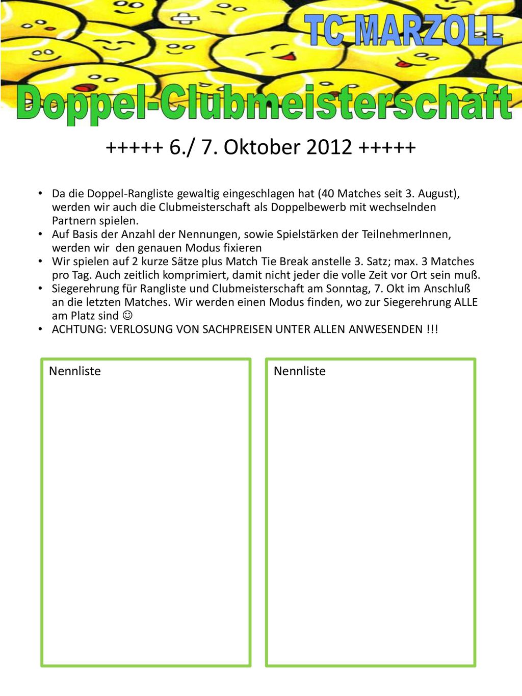 / 7. Oktober Nennliste Nennliste