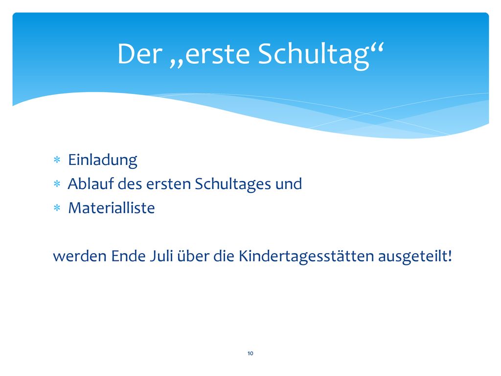 Der „erste Schultag Einladung Ablauf des ersten Schultages und