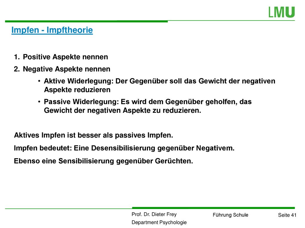 Impfen - Impftheorie Positive Aspekte nennen Negative Aspekte nennen