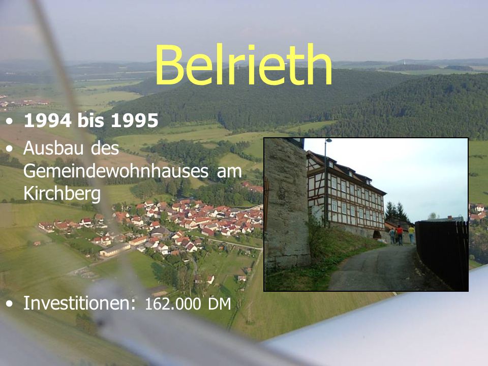 Belrieth 1994 bis 1995 Ausbau des Gemeindewohnhauses am Kirchberg