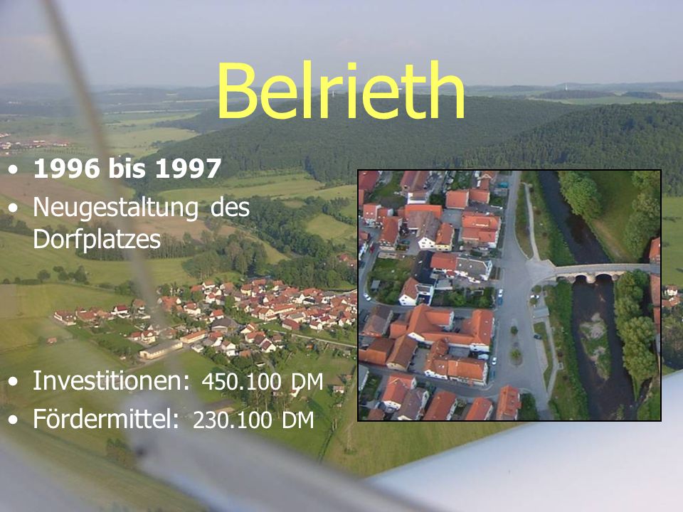 Belrieth 1996 bis 1997 Neugestaltung des Dorfplatzes