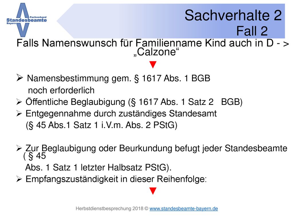 Falls Namenswunsch für Familienname Kind auch in D - > „Calzone