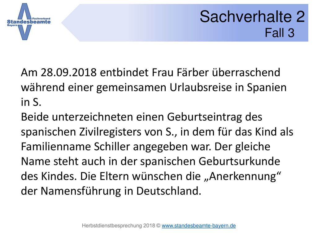 Fall 3 Am entbindet Frau Färber überraschend während einer gemeinsamen Urlaubsreise in Spanien in S.