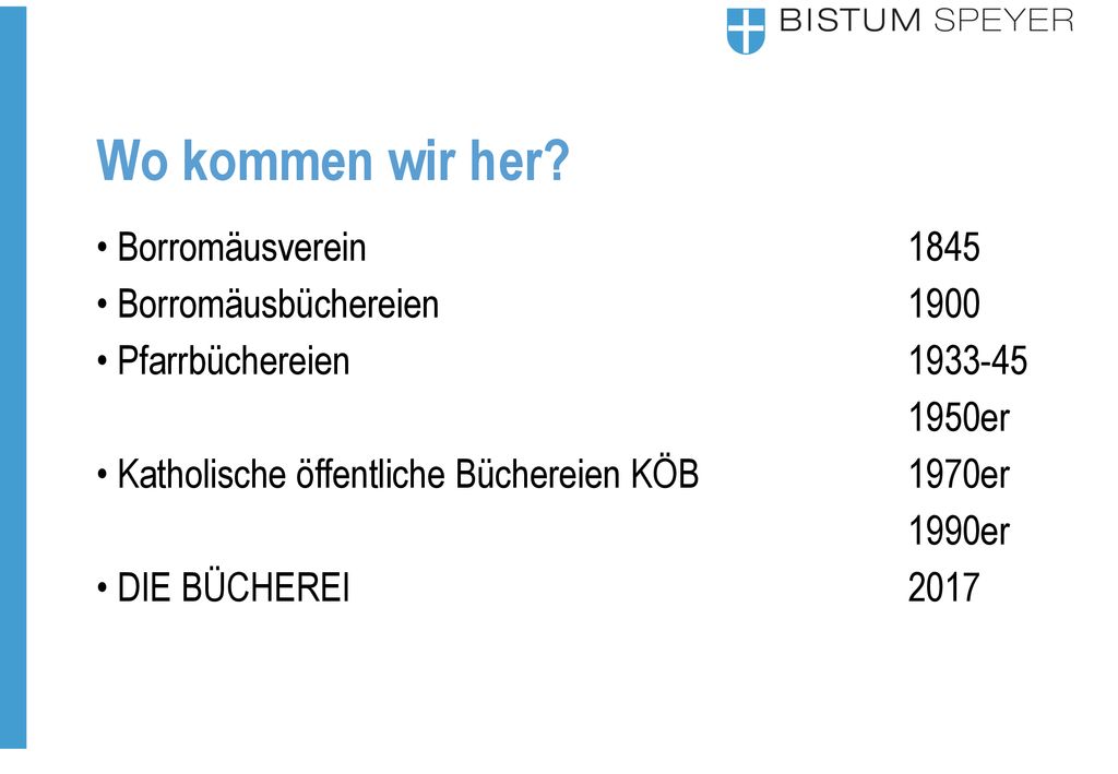 Wo kommen wir her Borromäusverein 1845 Borromäusbüchereien 1900
