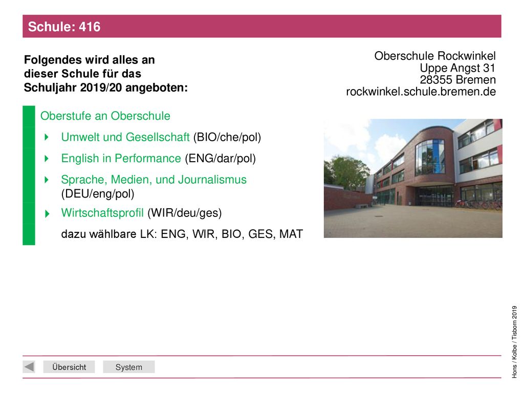 Schule: 416 Oberschule Rockwinkel Uppe Angst Bremen rockwinkel.schule.bremen.de. Oberstufe an Oberschule.
