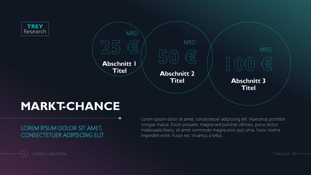 25 € 50 € 100 € MARKT-CHANCE Abschnitt 1 Titel Abschnitt 2 Titel