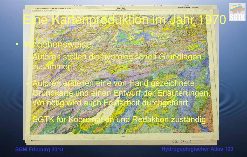 Eine Kartenproduktion im Jahr 1970