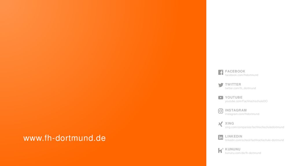 Abschlussseite FACEBOOK TWITTER YOUTUBE INSTAGRAM