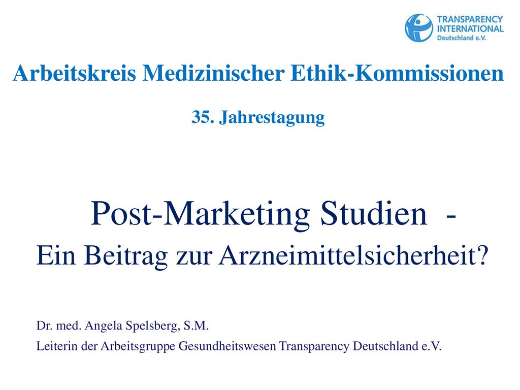 Arbeitskreis Medizinischer Ethik-Kommissionen 35. Jahrestagung