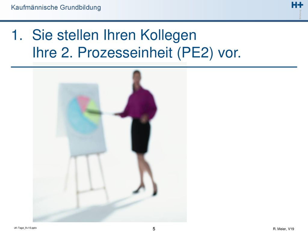 1. Sie stellen Ihren Kollegen Ihre 2. Prozesseinheit (PE2) vor.