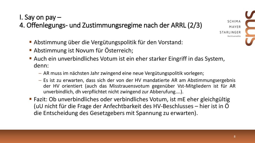 I. Say on pay – 4. Offenlegungs- und Zustimmungsregime nach der ARRL (2/3)