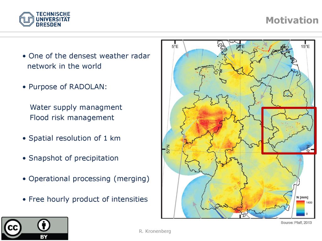 Motivation One of the densest weather radar network in the world