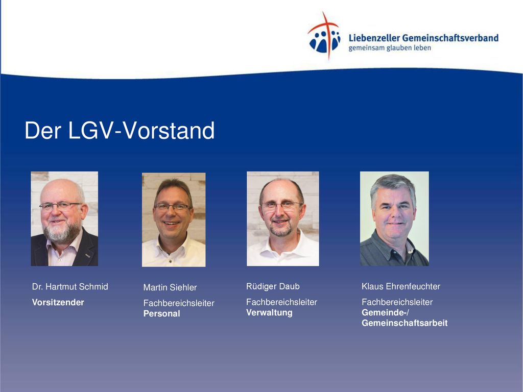 Der LGV-Vorstand Dr. Hartmut Schmid Vorsitzender Martin Siehler