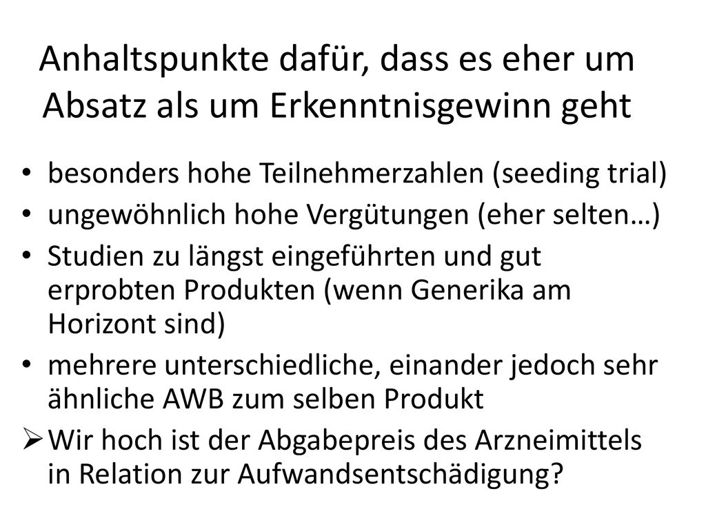 Anhaltspunkte dafür, dass es eher um Absatz als um Erkenntnisgewinn geht