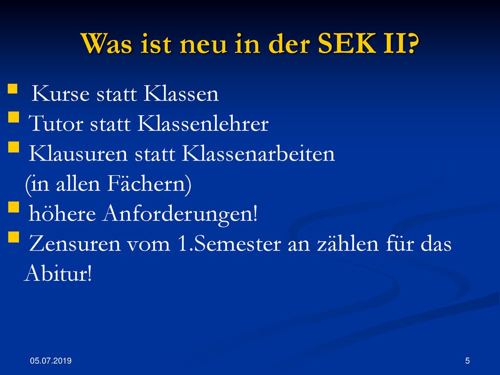 Was ist neu in der SEK II Tutor statt Klassenlehrer