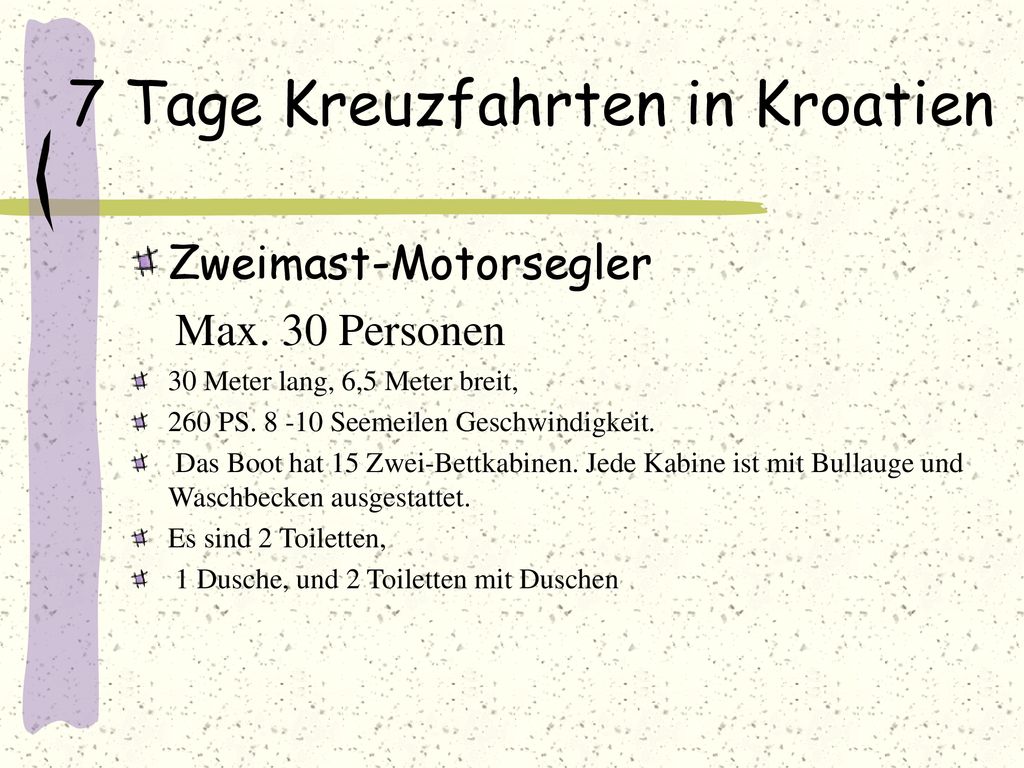 7 Tage Kreuzfahrten in Kroatien