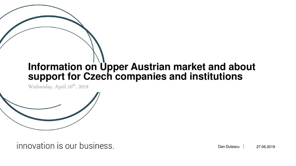 Information on Upper Austrian market and about support for Czech companies and institutions