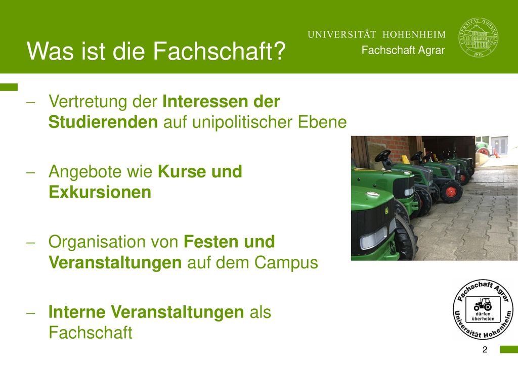Was ist die Fachschaft Vertretung der Interessen der Studierenden auf unipolitischer Ebene. Angebote wie Kurse und Exkursionen.