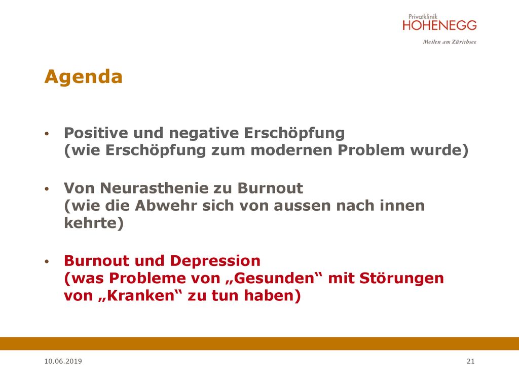 Agenda Positive und negative Erschöpfung (wie Erschöpfung zum modernen Problem wurde)