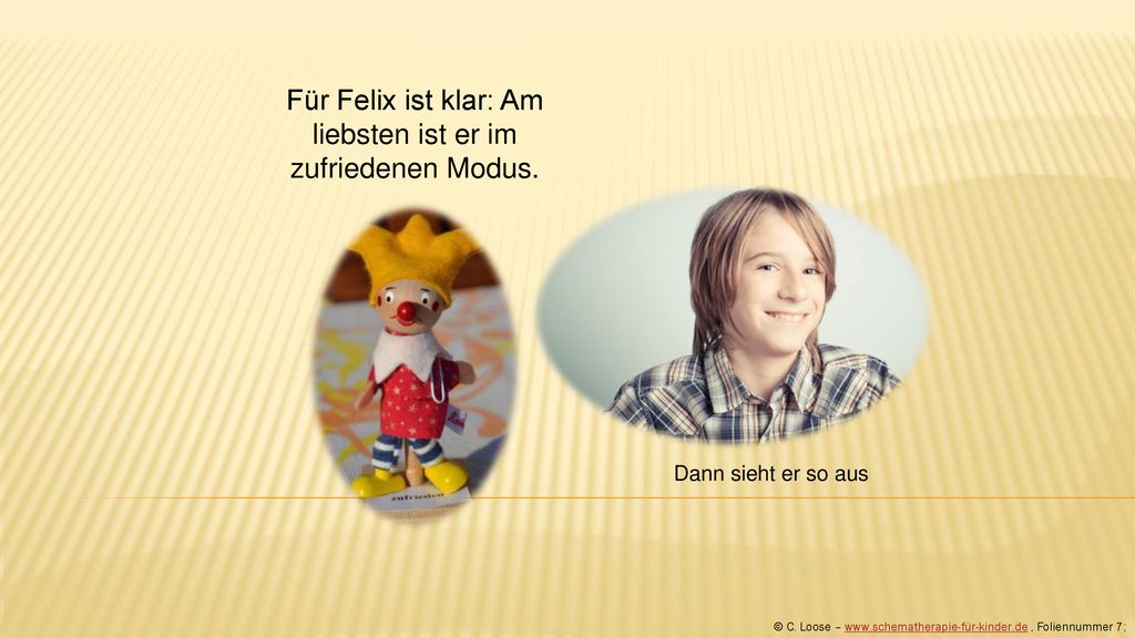 Für Felix ist klar: Am liebsten ist er im zufriedenen Modus.