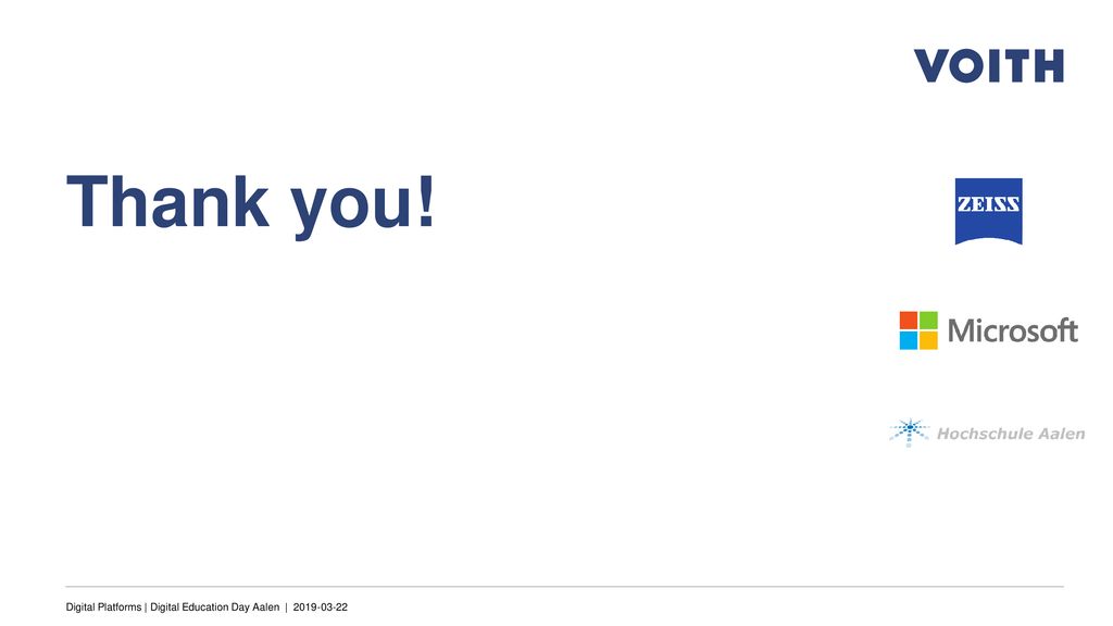 Thank you! Digital Platforms | Digital Education Day Aalen |