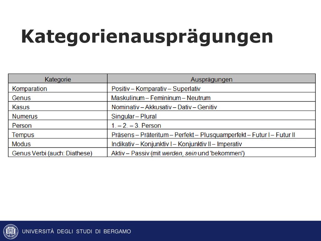 Kategorienausprägungen