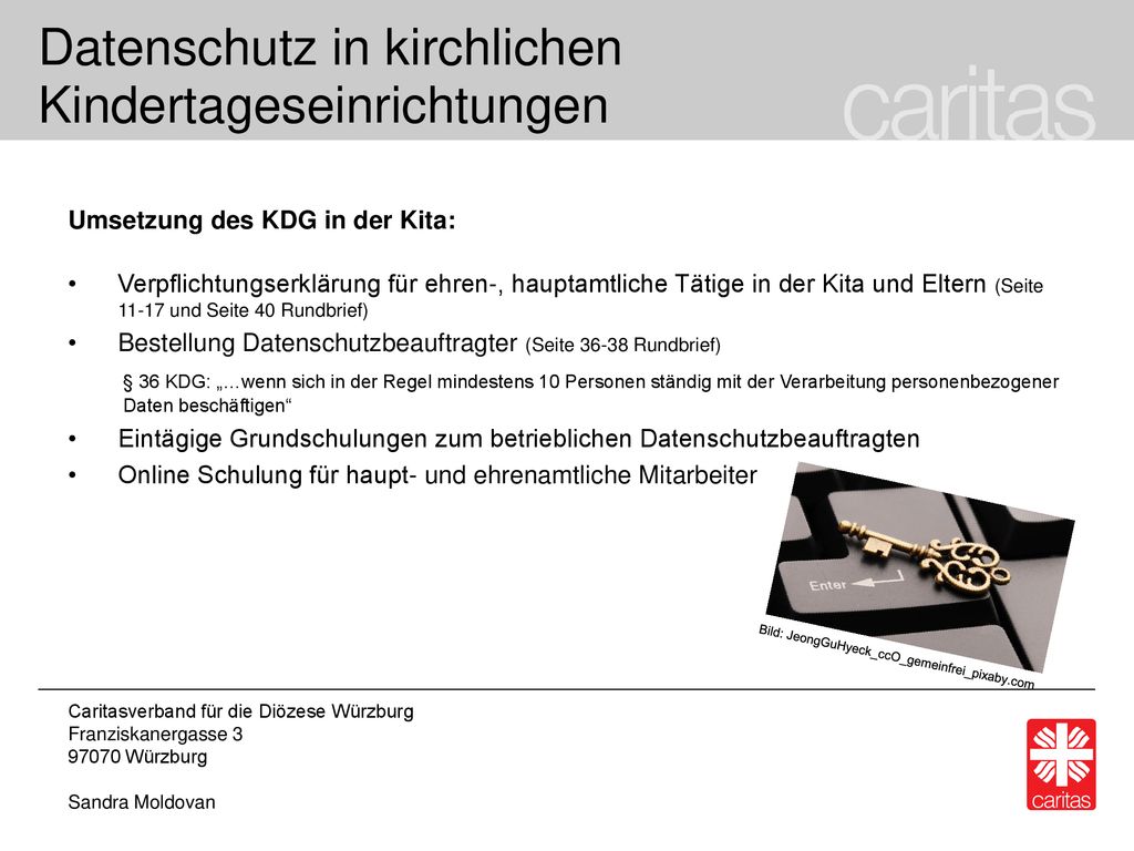 Datenschutz in kirchlichen Kindertageseinrichtungen