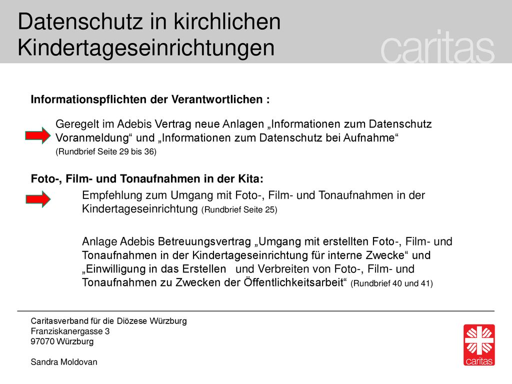 Datenschutz in kirchlichen Kindertageseinrichtungen
