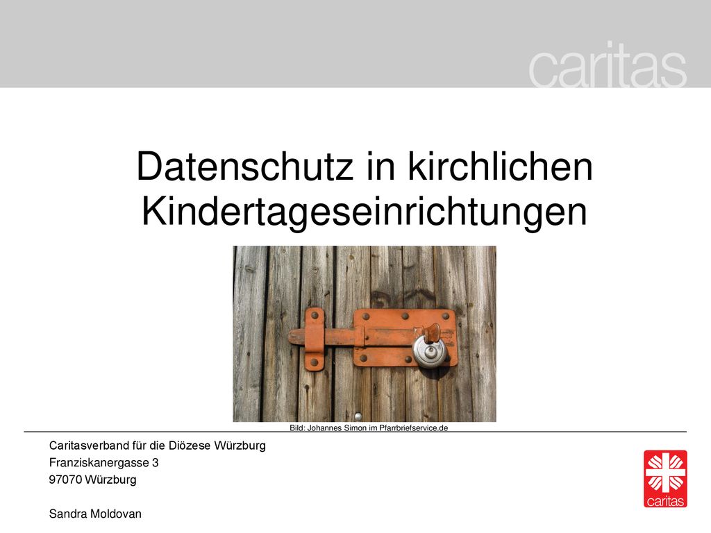 Datenschutz in kirchlichen Kindertageseinrichtungen