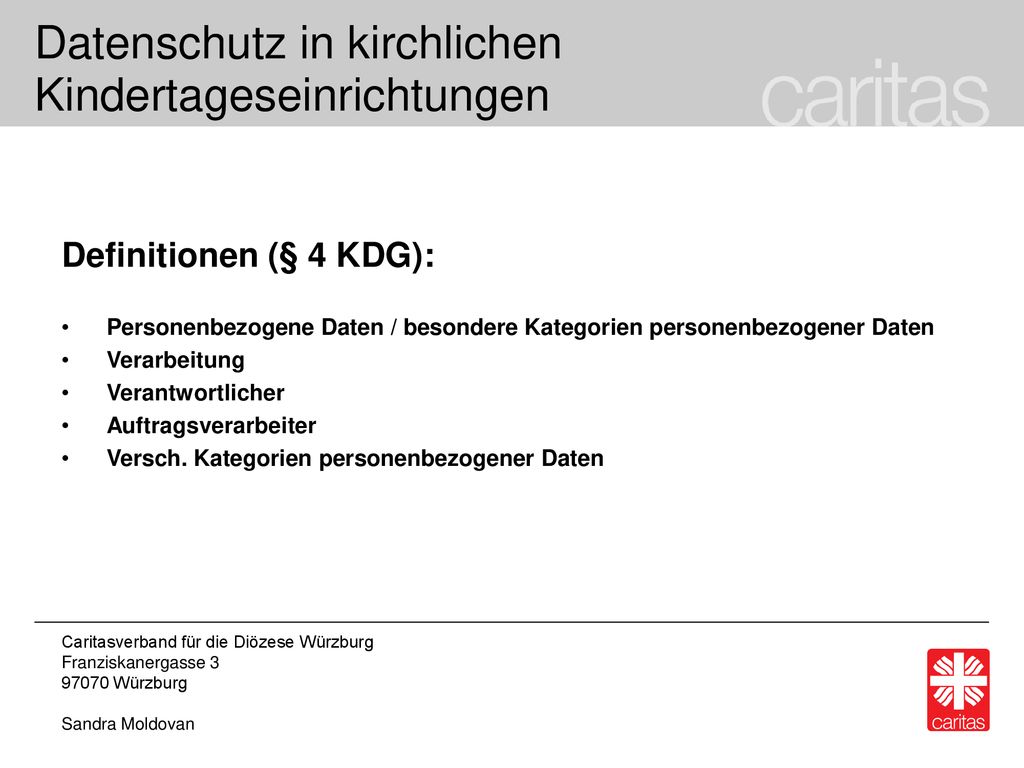 Datenschutz in kirchlichen Kindertageseinrichtungen