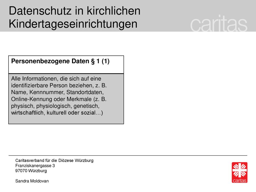 Datenschutz in kirchlichen Kindertageseinrichtungen
