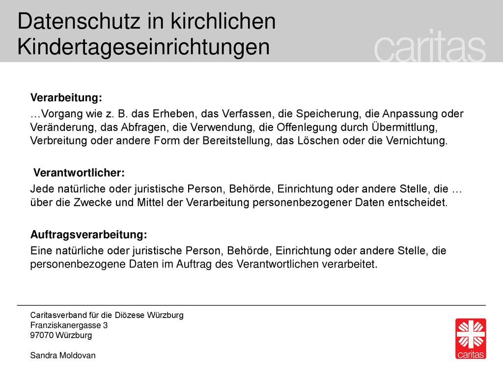 Datenschutz in kirchlichen Kindertageseinrichtungen