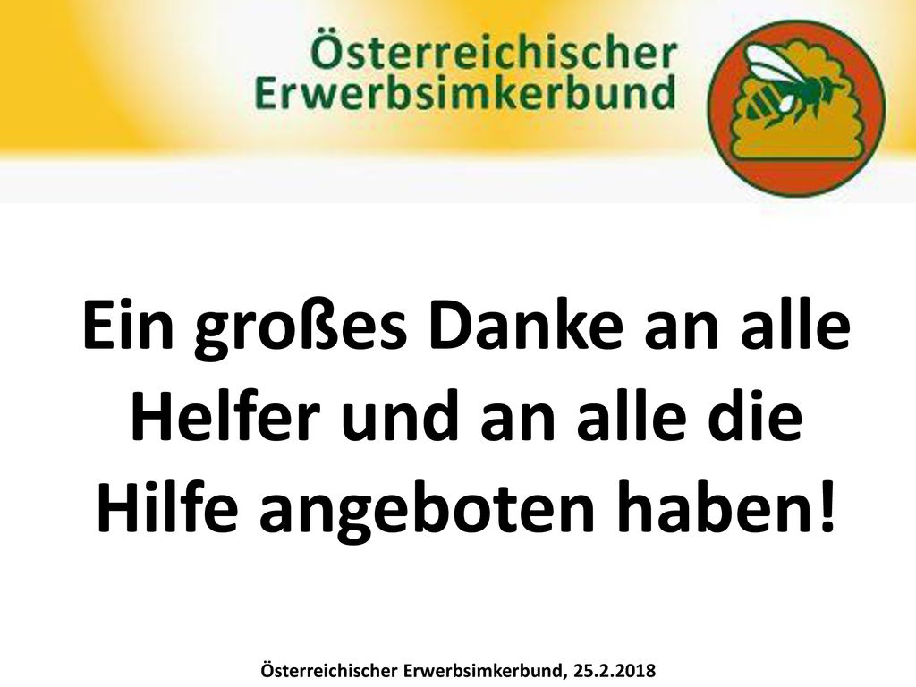 Ein großes Danke an alle Helfer und an alle die Hilfe angeboten haben!