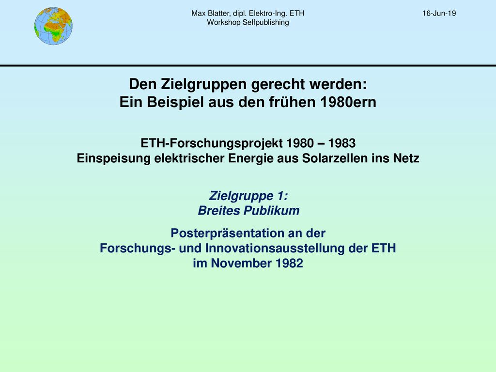 Den Zielgruppen gerecht werden: Ein Beispiel aus den frühen 1980ern